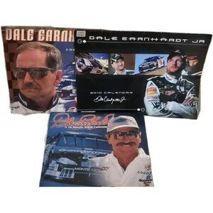 Lot of 3 Dale Earnhardt Sr / Jr Calendars NASCAR